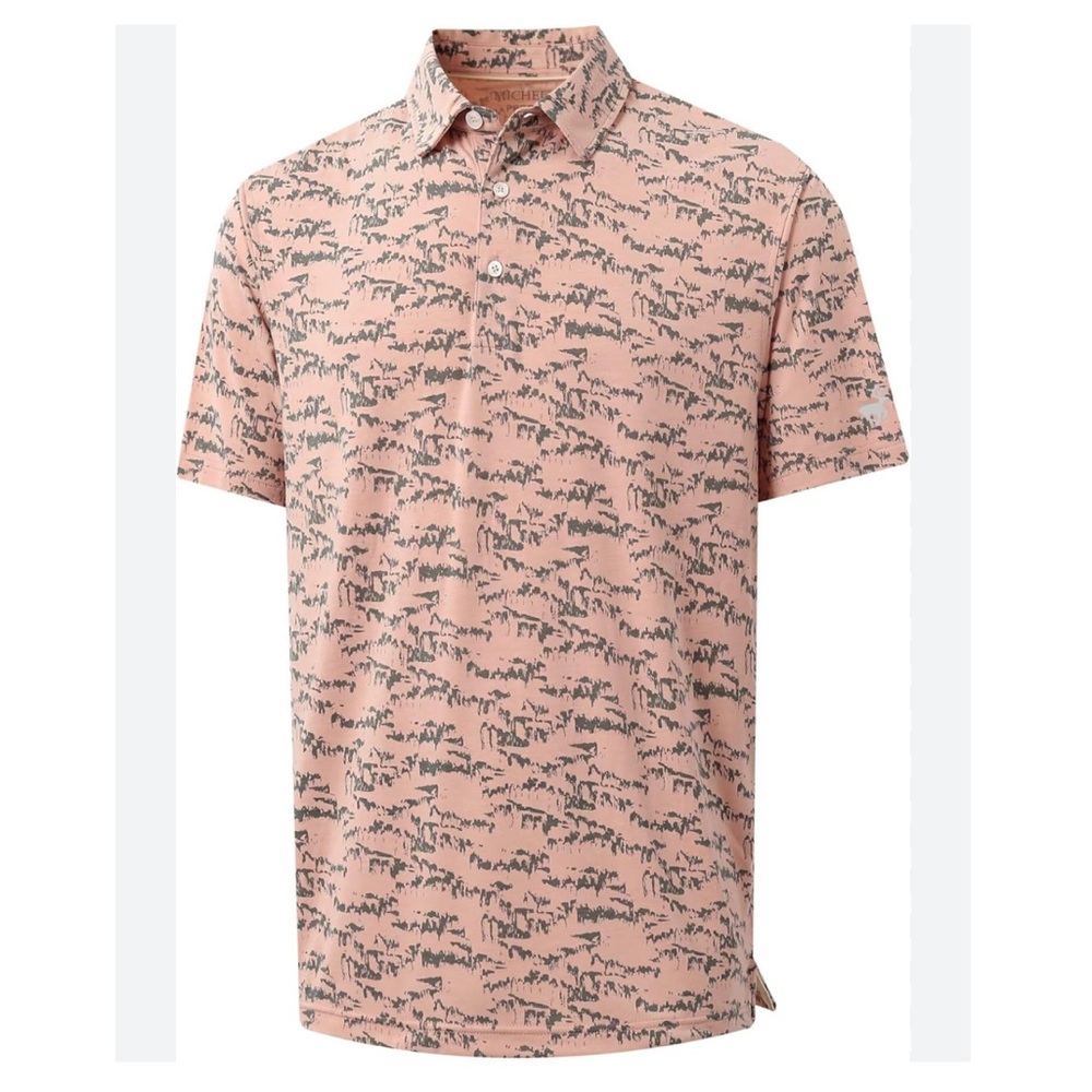 MICHEL ROUEN Mens Polo Performance Moisture-Wicking Golf Shirt 2XL NWT